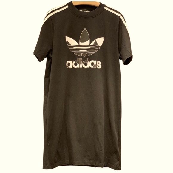 Adidas ORIGINALS Trefoil Logo Marimeko T-Shirt Dress - Picture 2 of 5